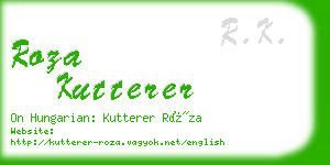 roza kutterer business card